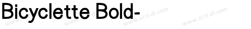 Bicyclette Bold字体转换